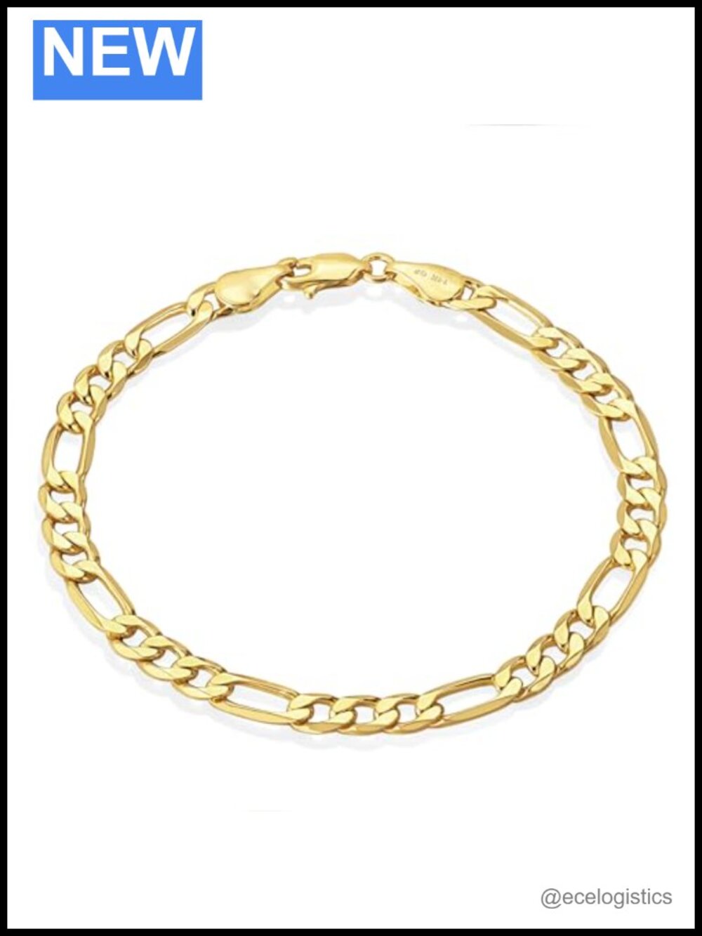 14K Gold Filled Figaro Chain Bracelet Waterproof Lobster Clasp